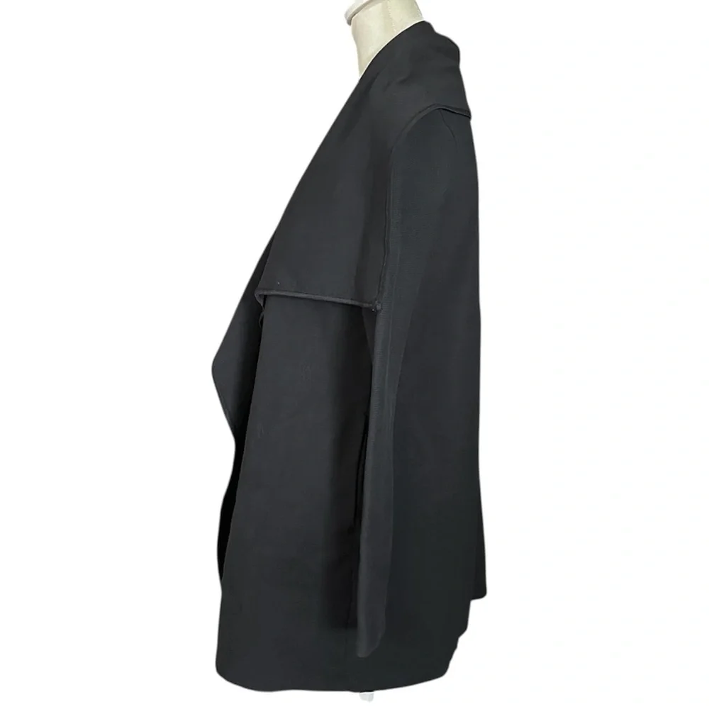 TASC Performance Midtown Wrap Organic Cotton & Bamboo Blend Sweater Black Small - Picture 4 of 12